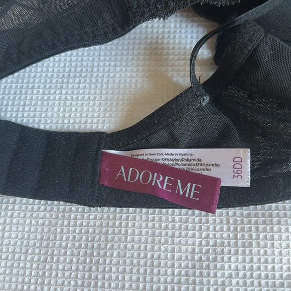 Adore Me Black Tibby Unlined Bra and Panty Set 36DD/M - Picture 10 of 11